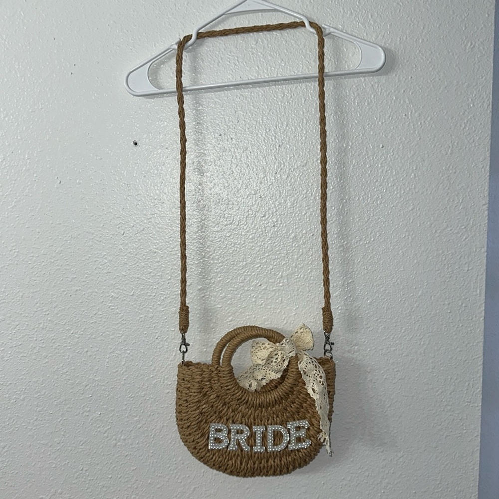 straw BRIDE purse used once